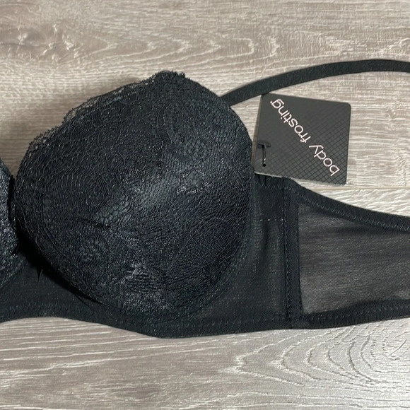 NWT Body Frosting Black Lace Push Up Bra 36B - Picture 5 of 16